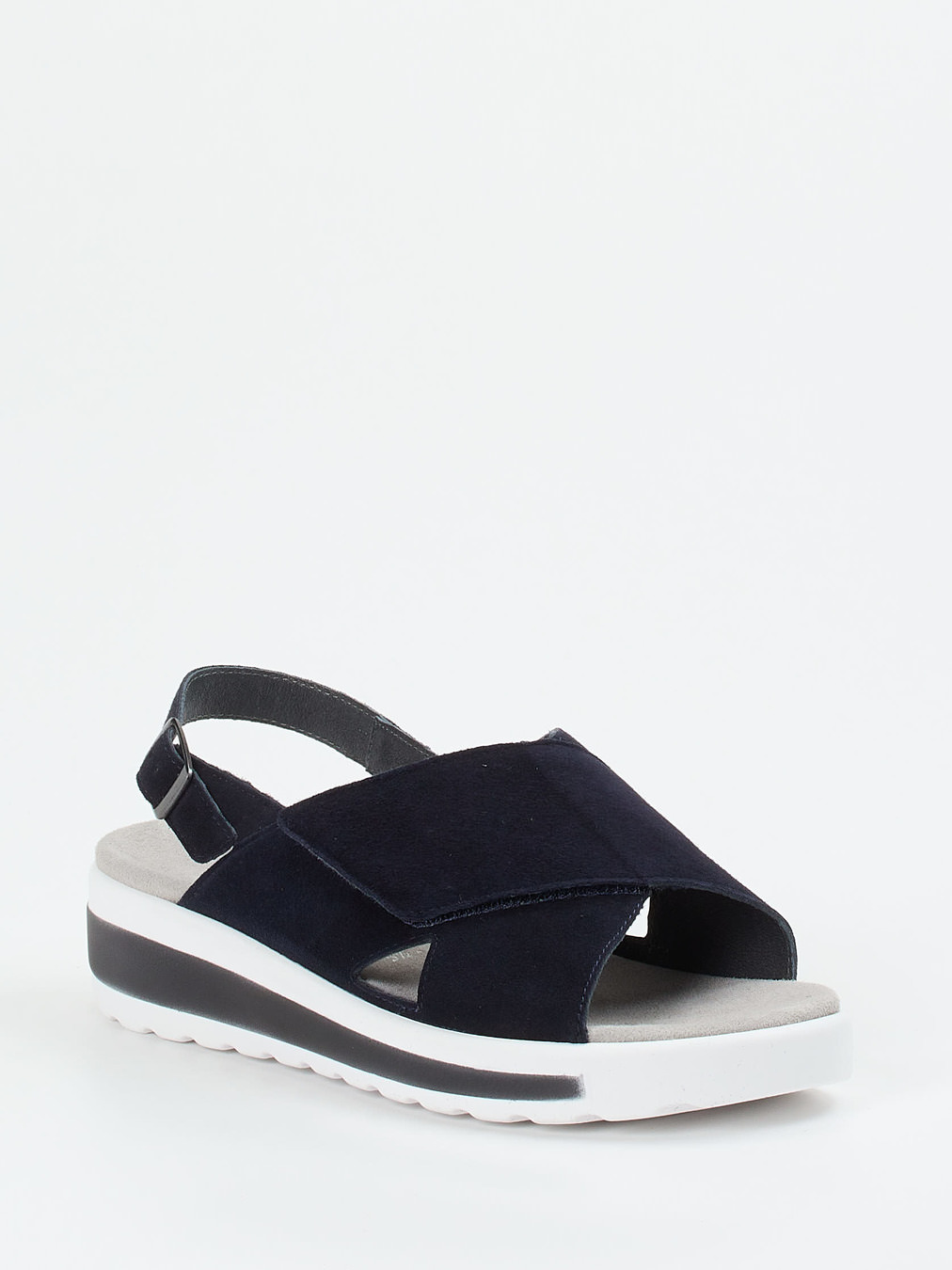 Semler – Komfort-Sandale aus Veloursleder Blau