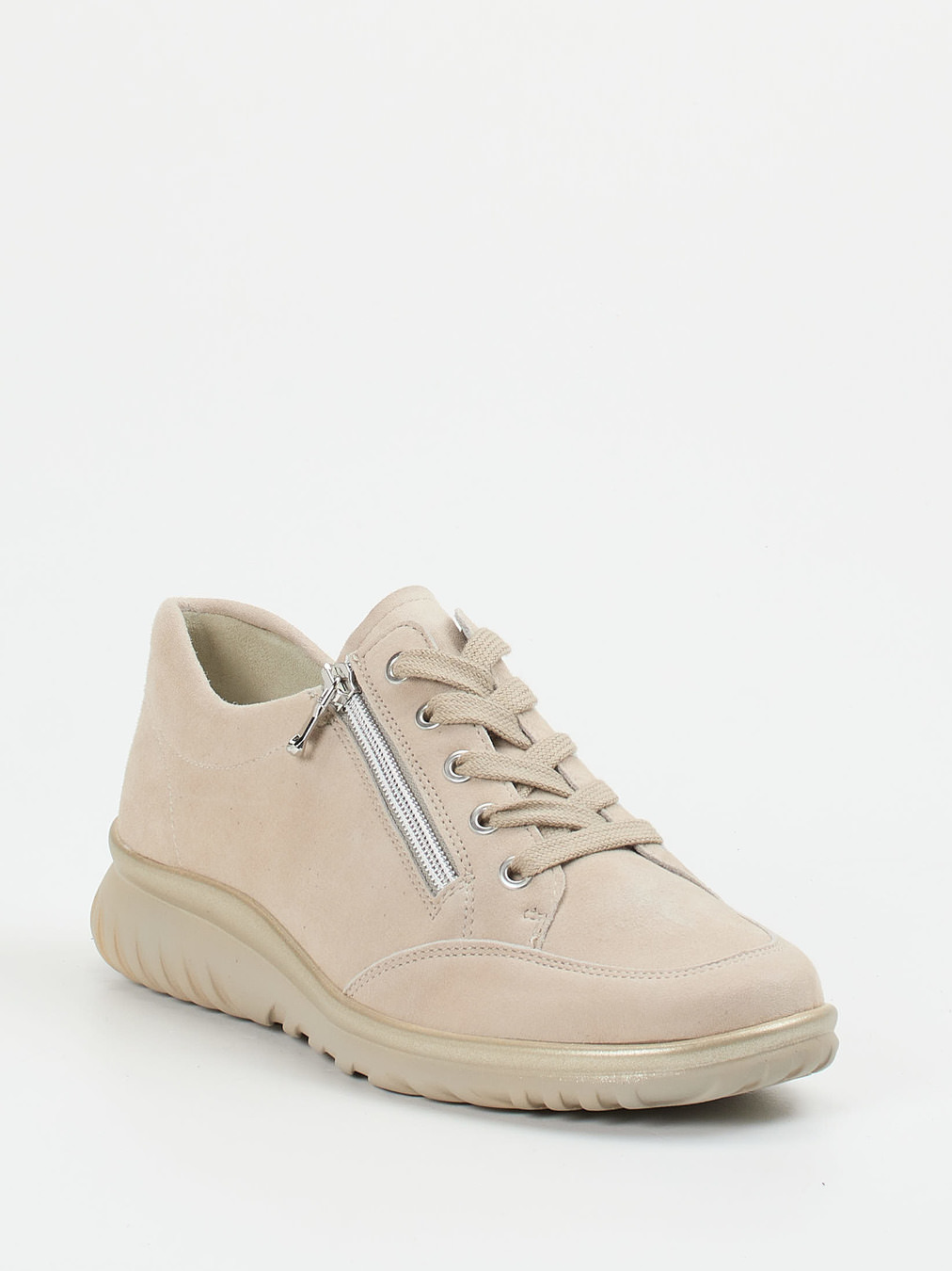 Semler – Komfort-Sneaker aus Veloursleder beige