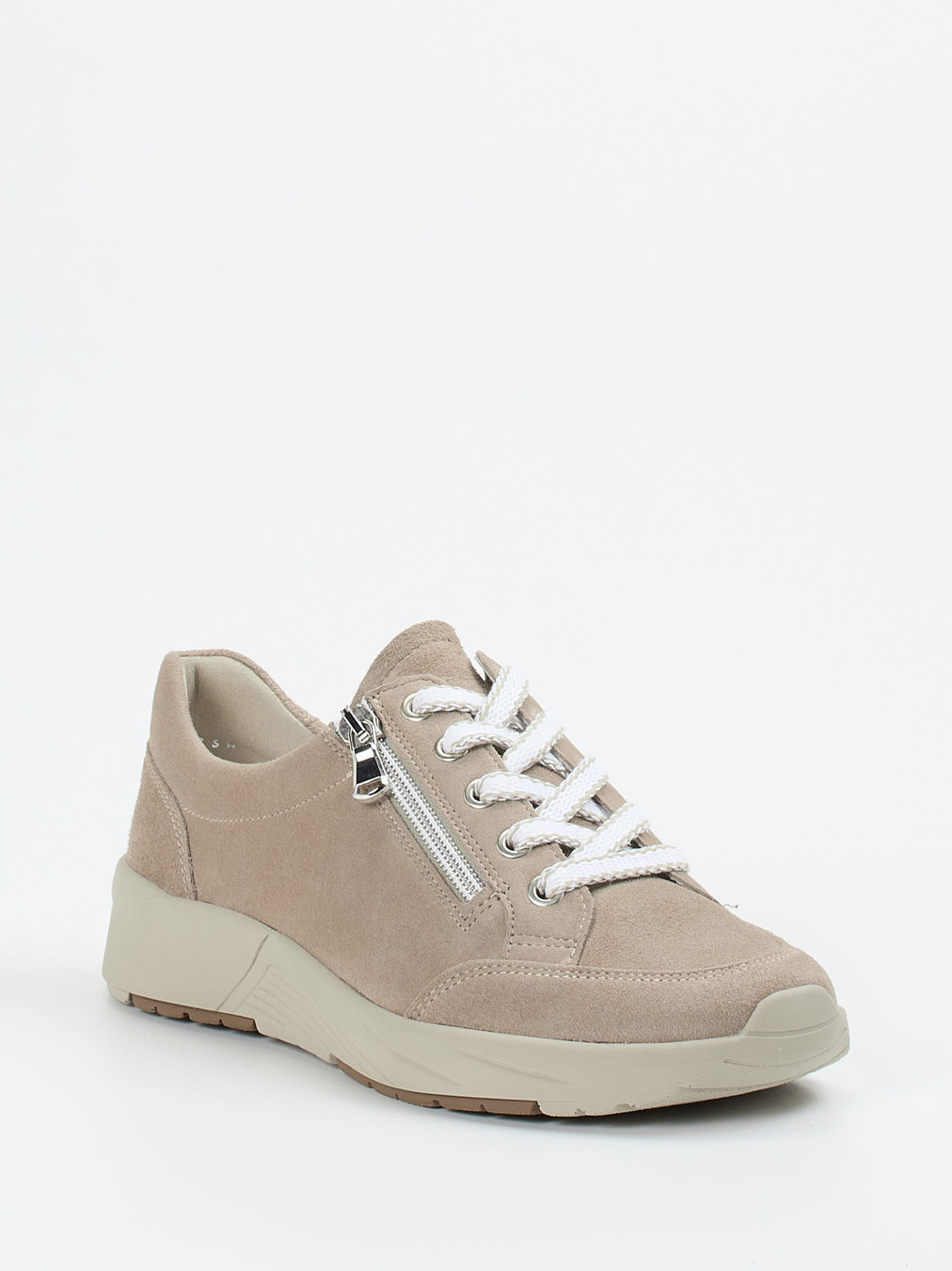 Semler – Komfort-Sneaker aus Veloursleder Beige