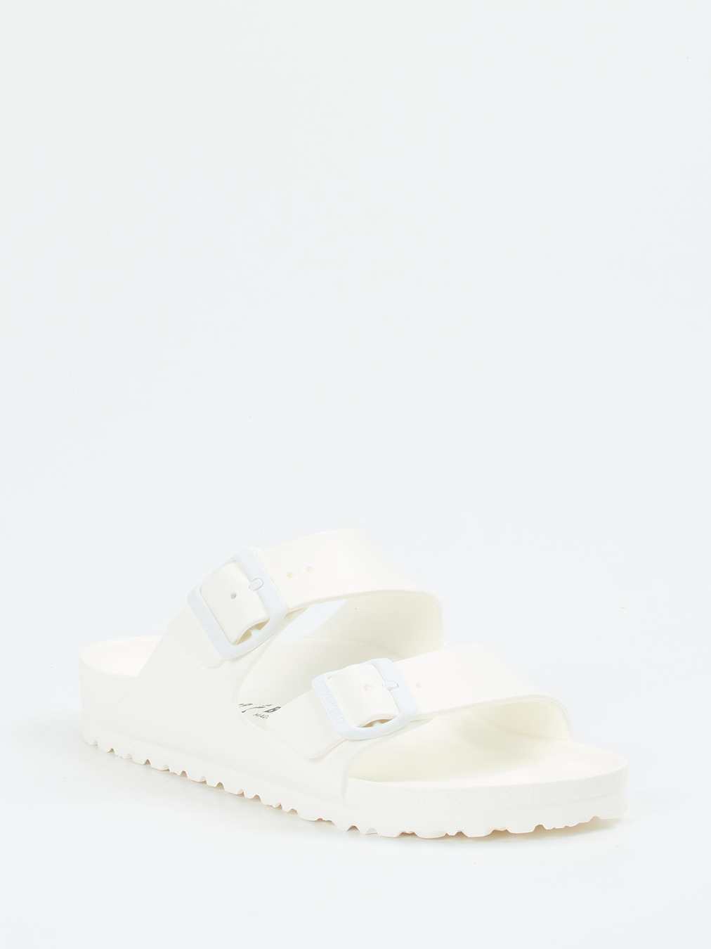 Birkenstock – Zweiriemer aus Synthetik Offwhite