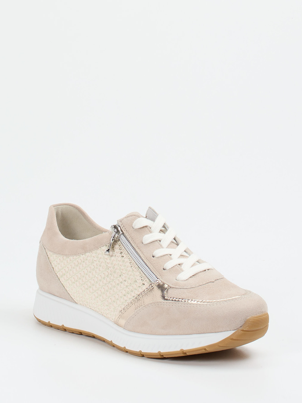 Semler – Komfort-Sneaker aus Veloursleder beige