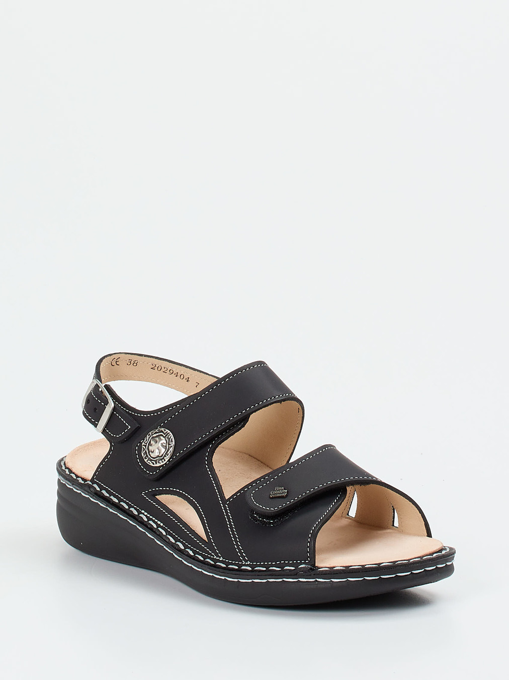 Finn Comfort – Komfortsandalen aus Kalbleder schwarz