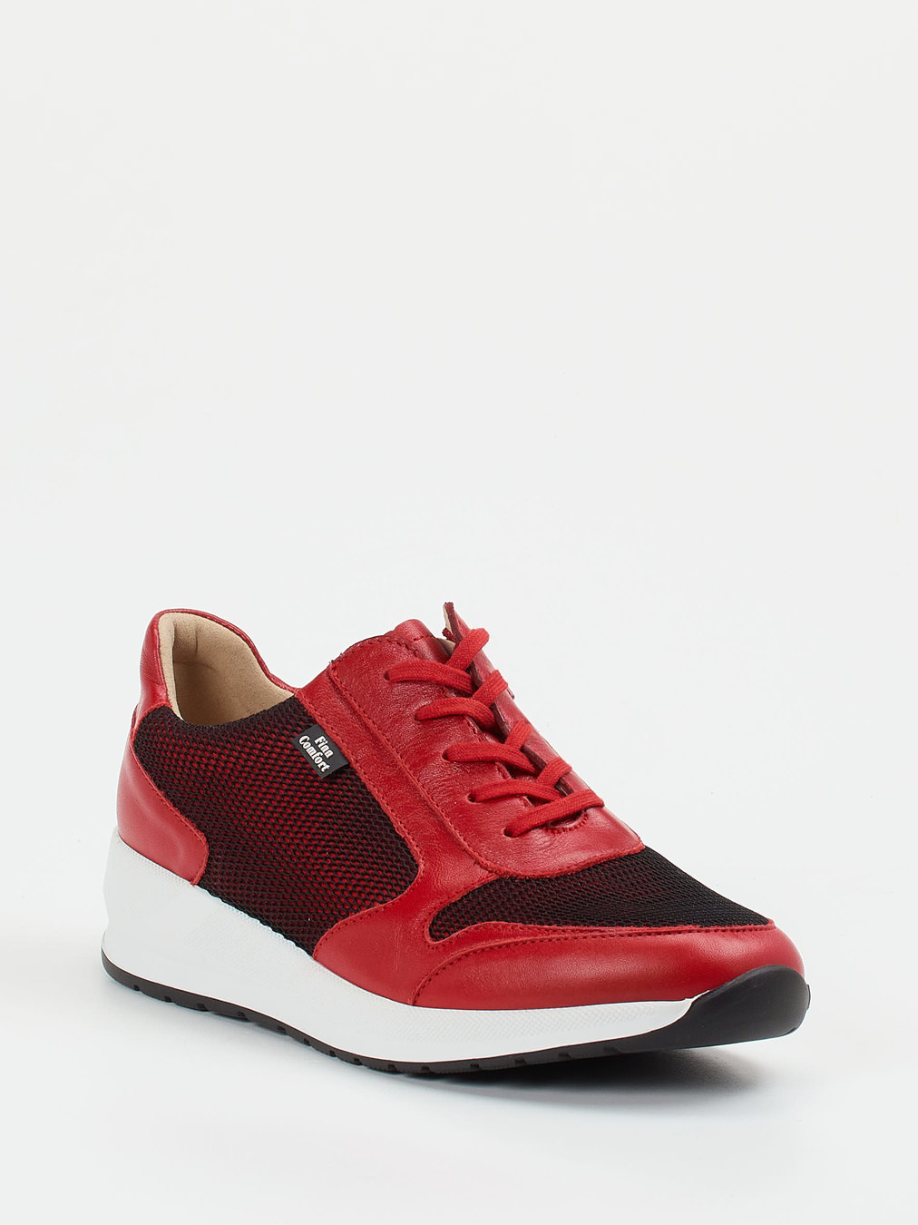 Finn Comfort – Komfort-Sneaker aus Kalbleder rot