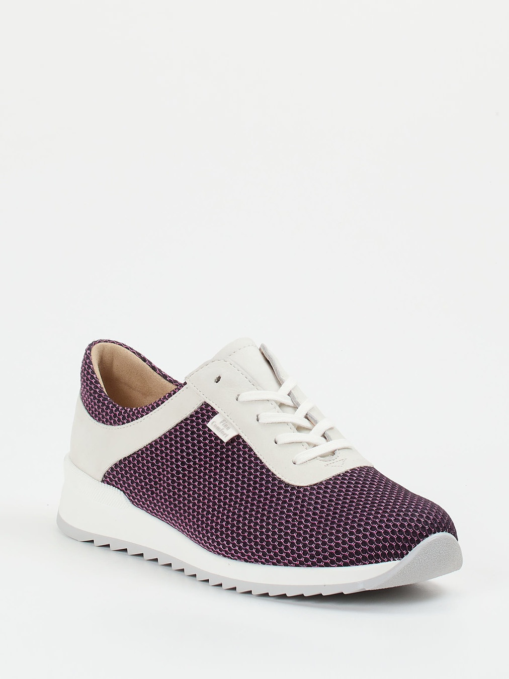 Finn Comfort – Komfort-Sneaker aus Mesh und Nubukleder pflaume