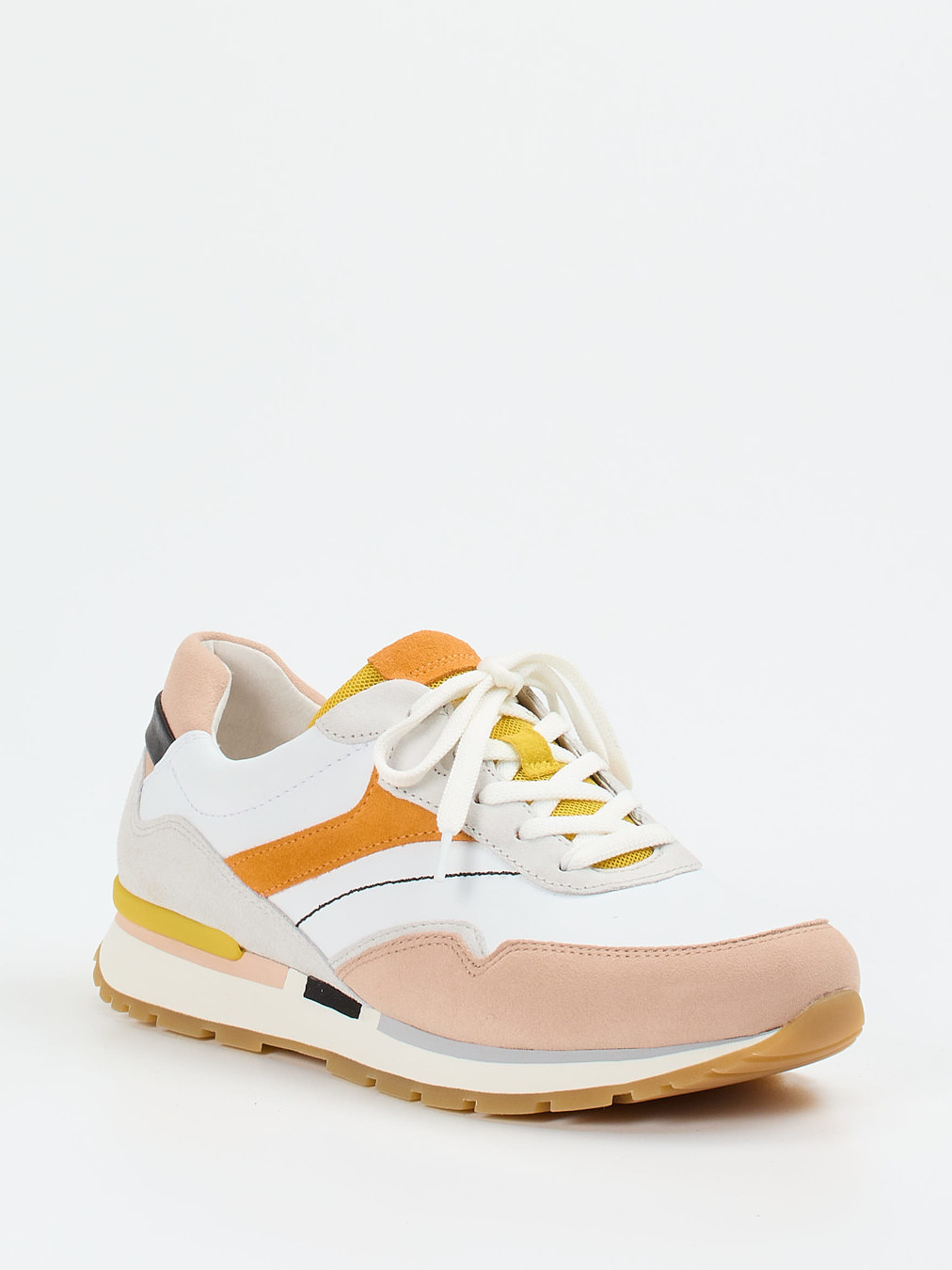 Gabor Comfort – Retro-Sneaker aus Veloursleder weiß