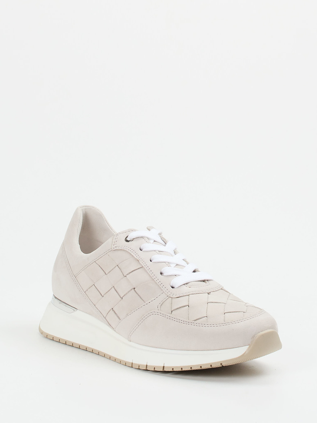 Gabor Comfort – Sneaker aus Nubukleder in Flechtoptik