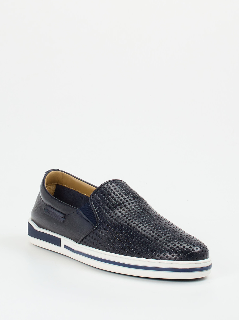 Galizio Torresi – Slip-On Sneaker aus Kalbleder Dunkelblau