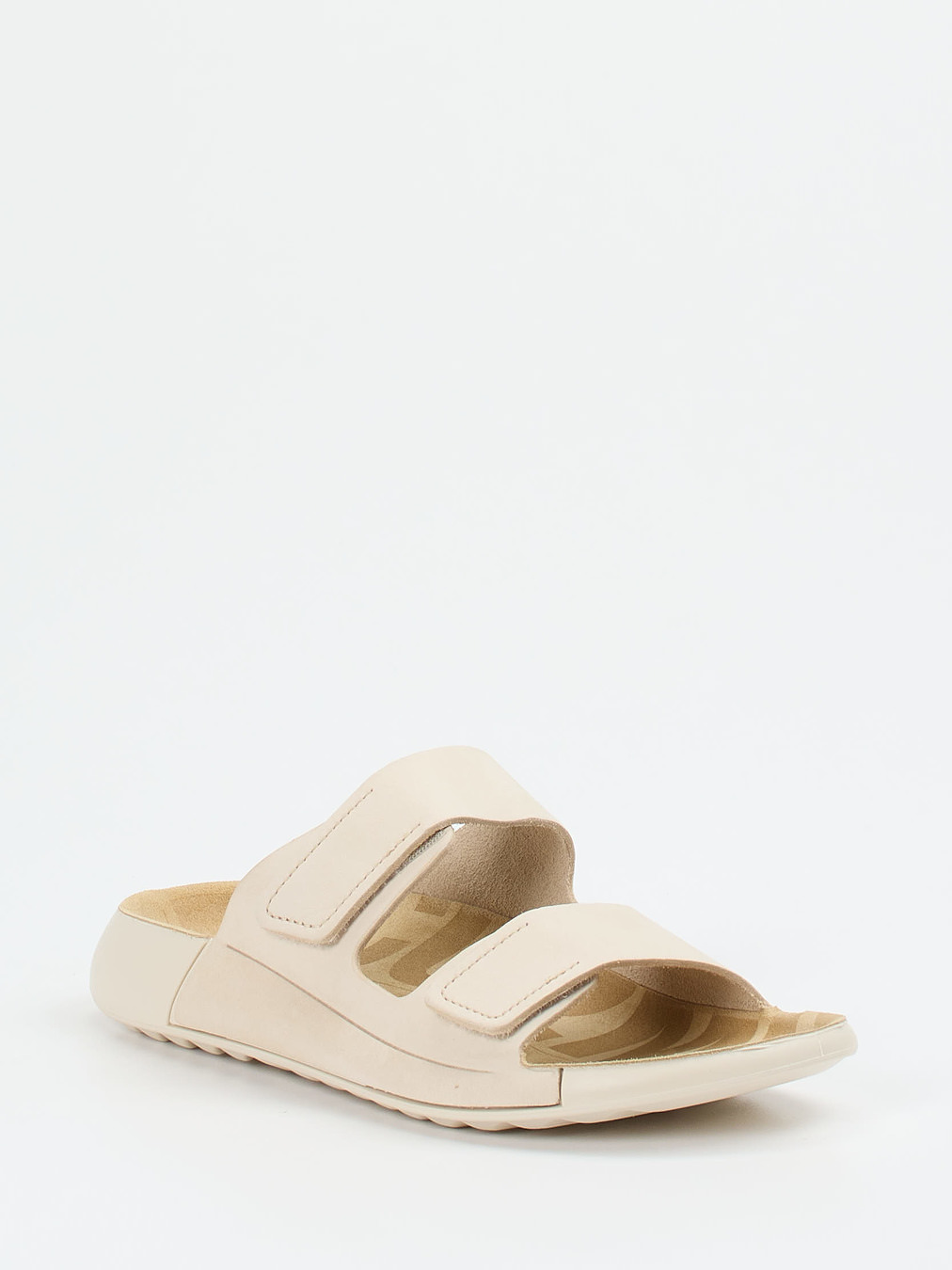 Ecco – Pantolette aus Nubukleder beige