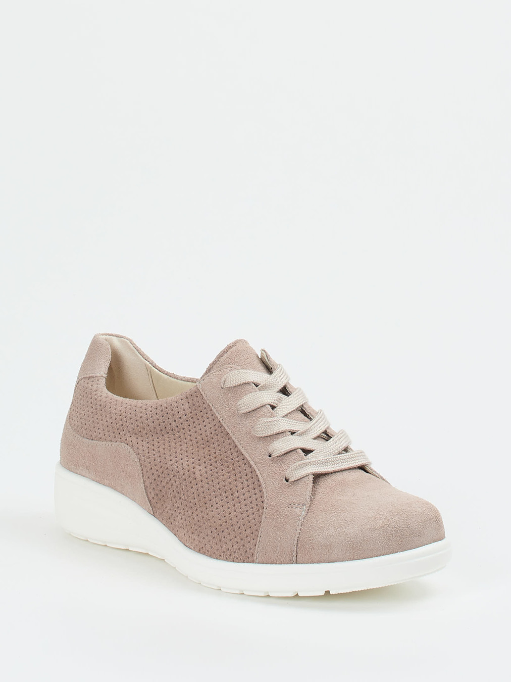 Solidus – Komfort-Sneaker aus Veloursleder rosa