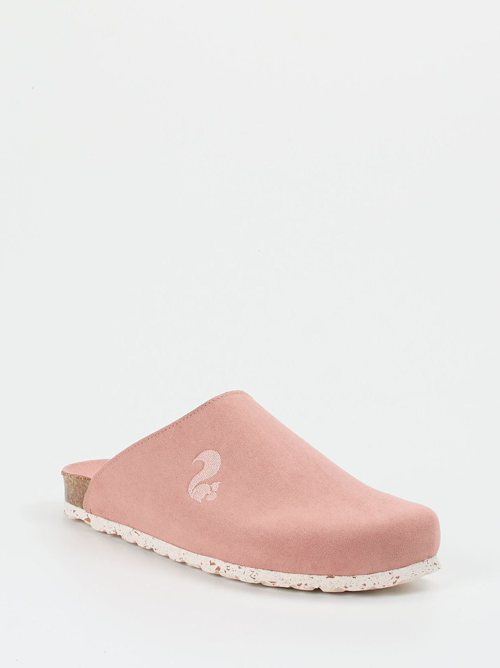 Thies – Pantoletten aus Veloursleder in Altrosa