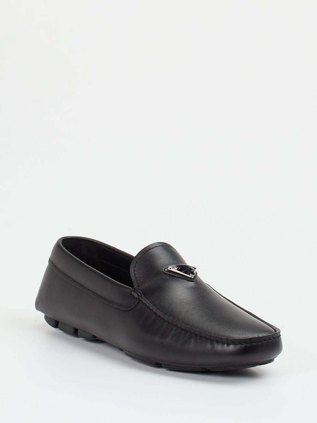 Prada – Slipper aus Kalbleder in Schwarz