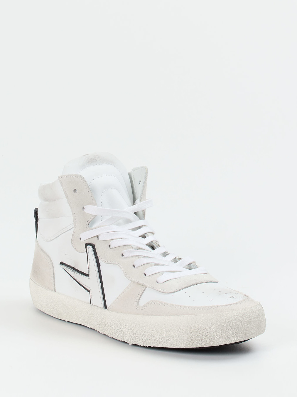 Archivio 22 – High-Top Sneaker aus Kalbleder Weiß