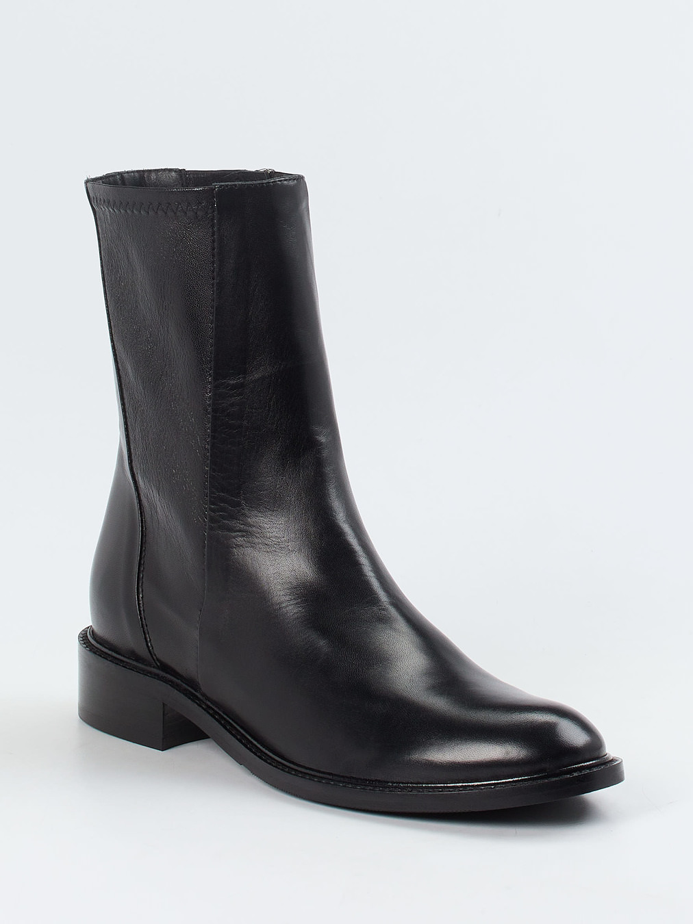 Konstantin Starke – Stiefeletten aus Glattleder Schwarz