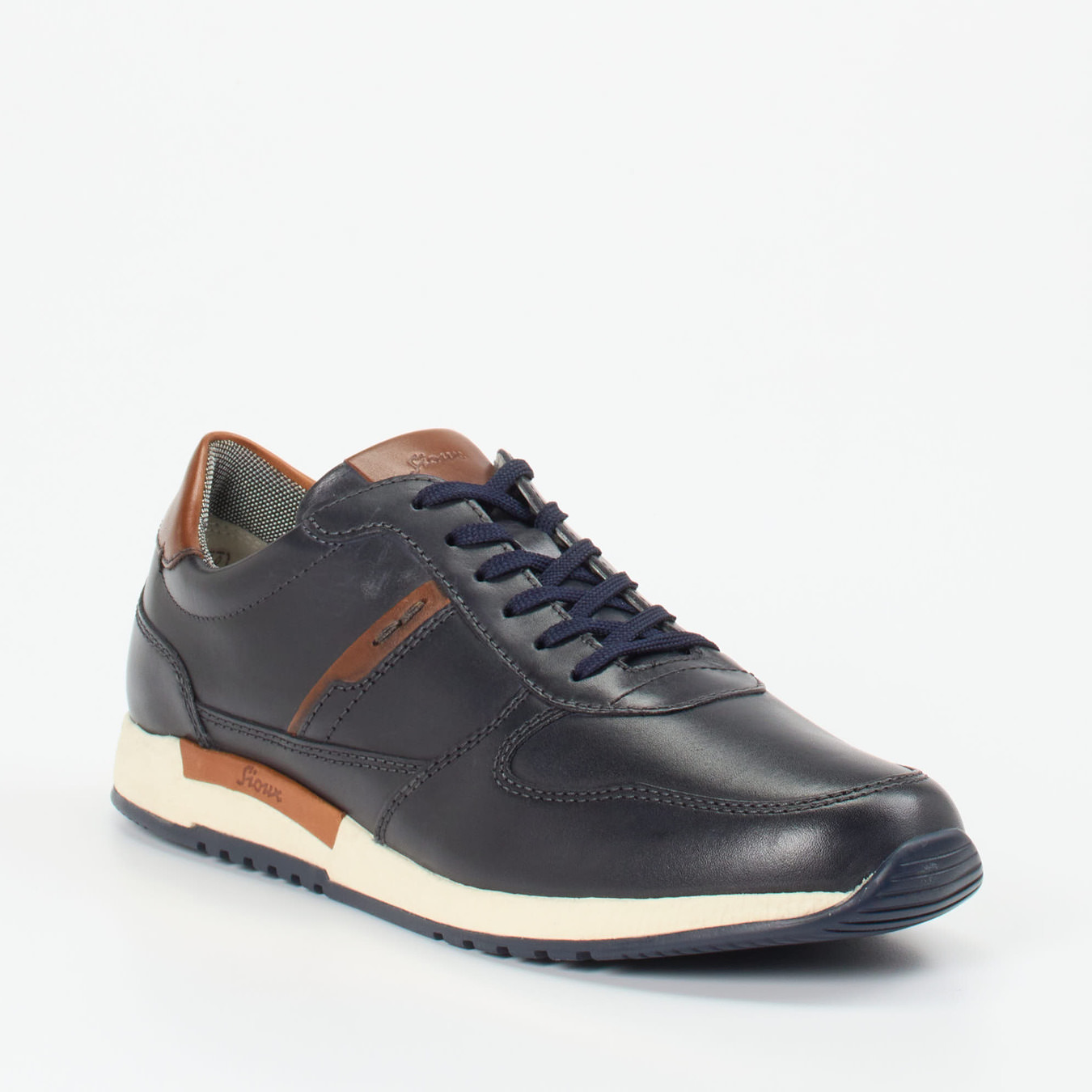 Sioux – Leder-Sneaker aus Kalbleder Dunkelblau