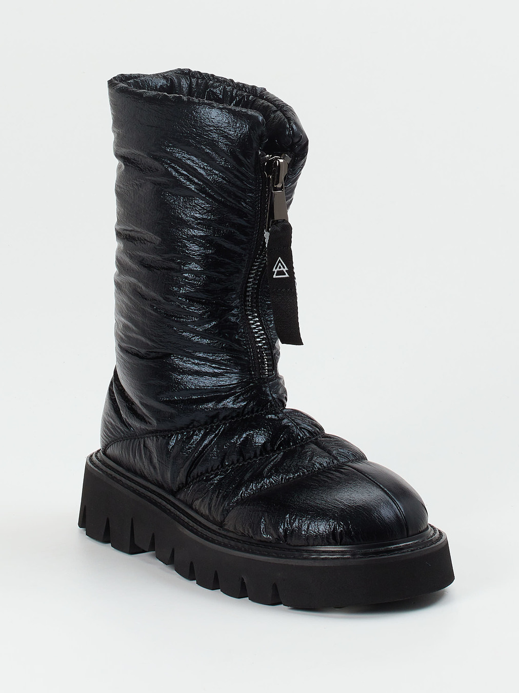 Elena Iachi – Stiefelette aus Textil in Schwarz