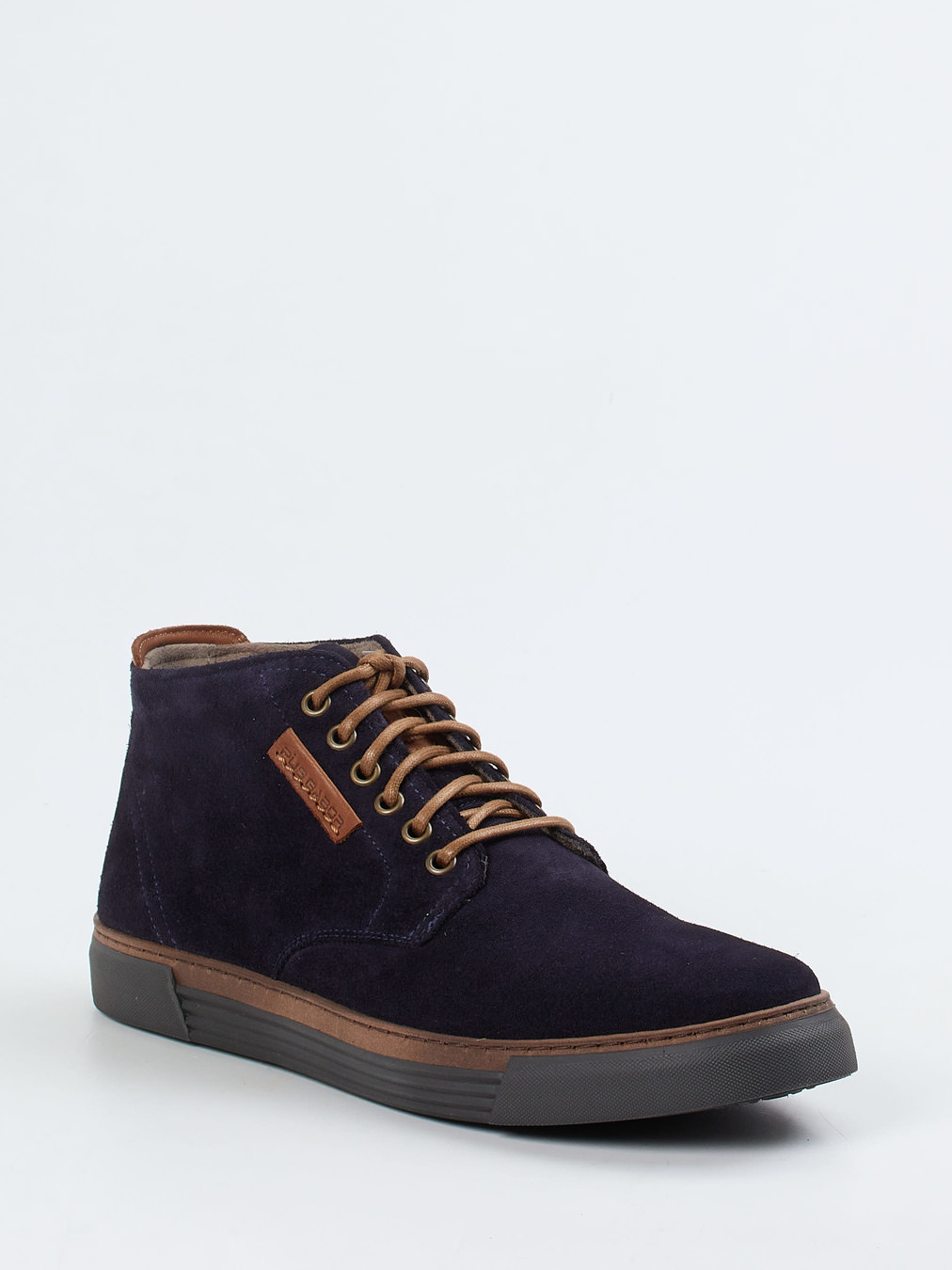Pius Gabor – Mid-Top-Sneaker aus Veloursleder Dunkelblau