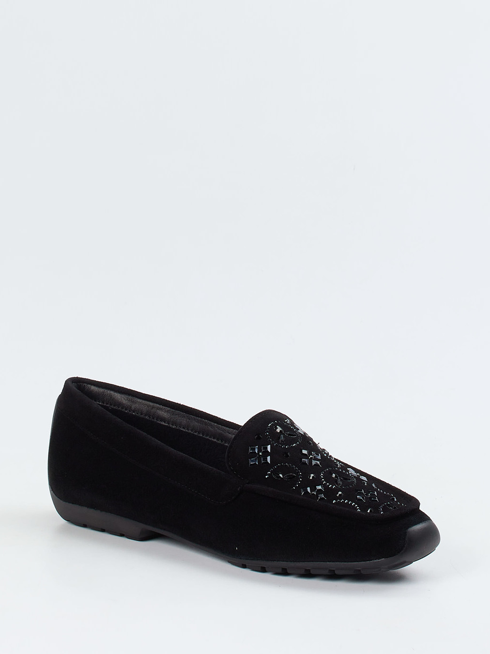 Mania – Loafer aus Veloursleder in Schwarz