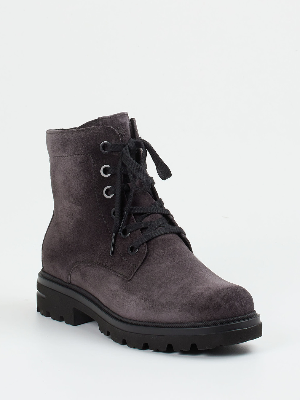 Hartjes – Schnürboots aus Veloursleder in Grau