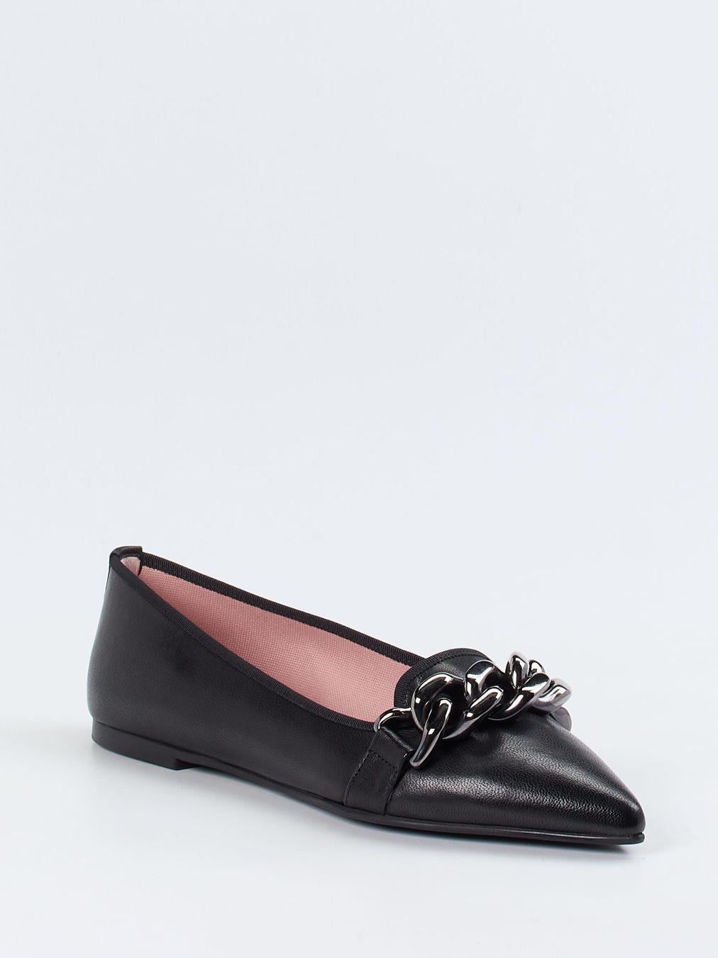 Pretty Ballerinas – Loafer-Ballerinas aus Ziegenleder Schwarz