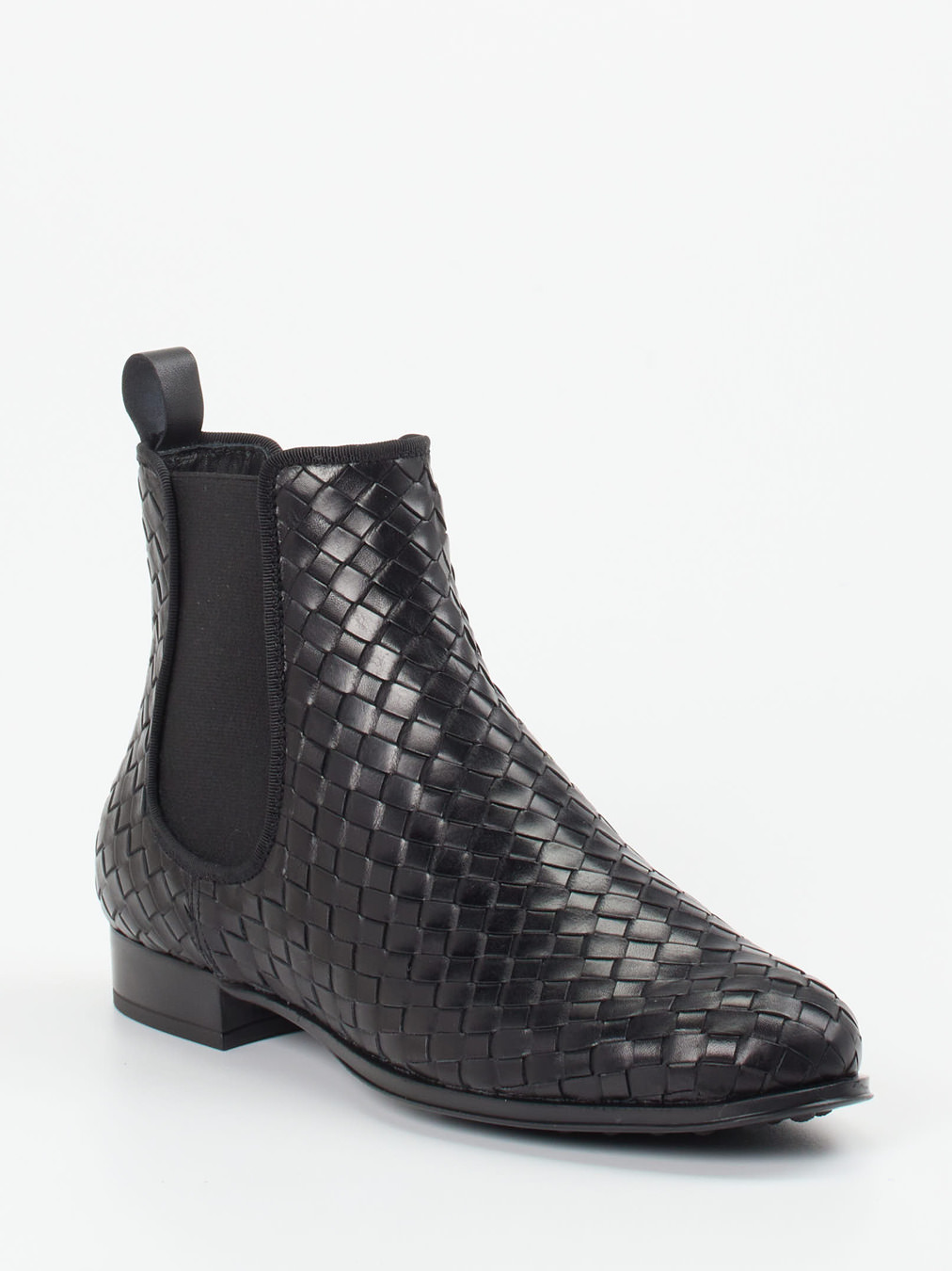 Pretty Ballerinas – Chelsea Boots aus Flechtleder schwarz