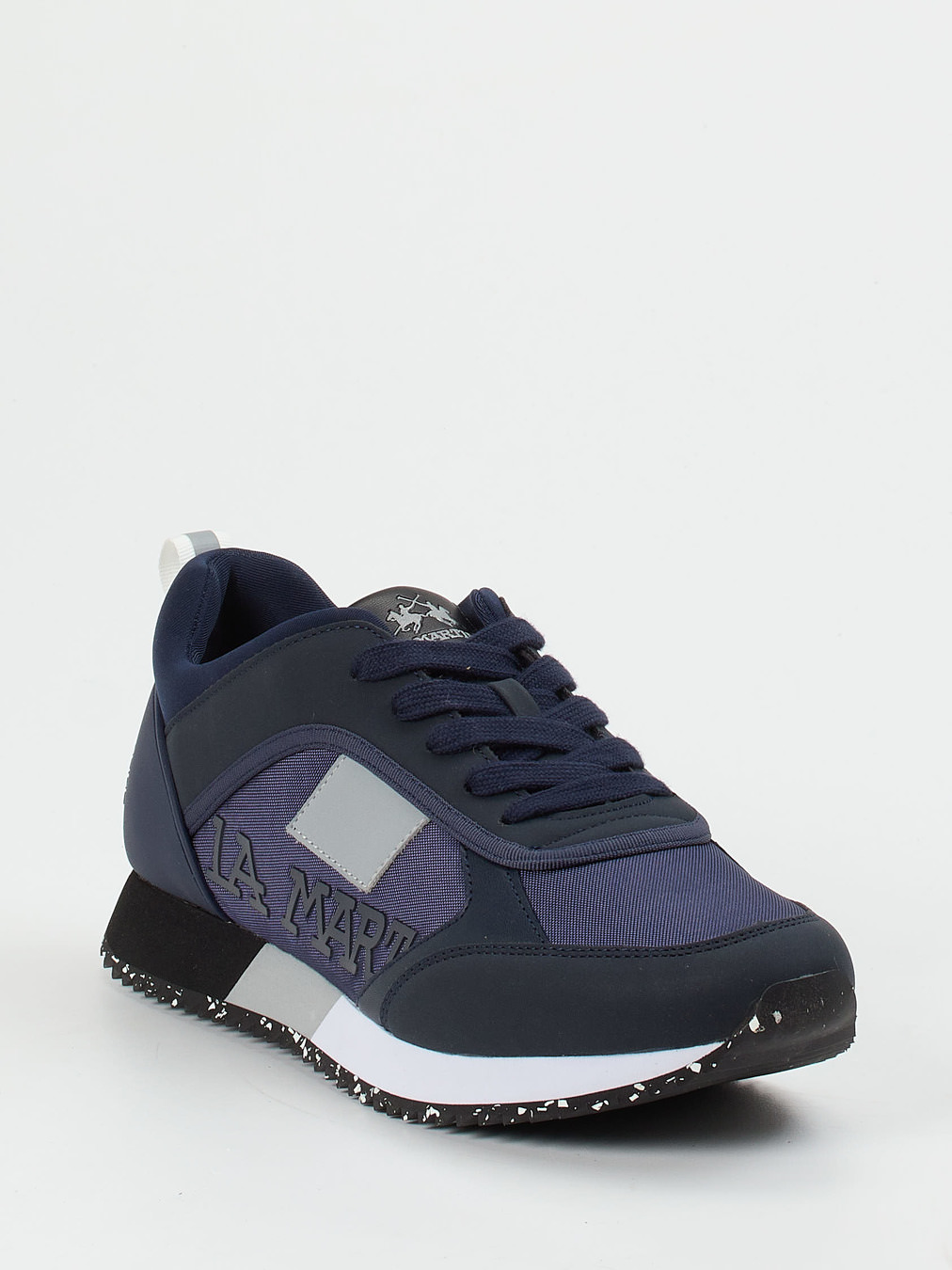 La Martina – Retro-Sneaker aus Textil Dunkelblau