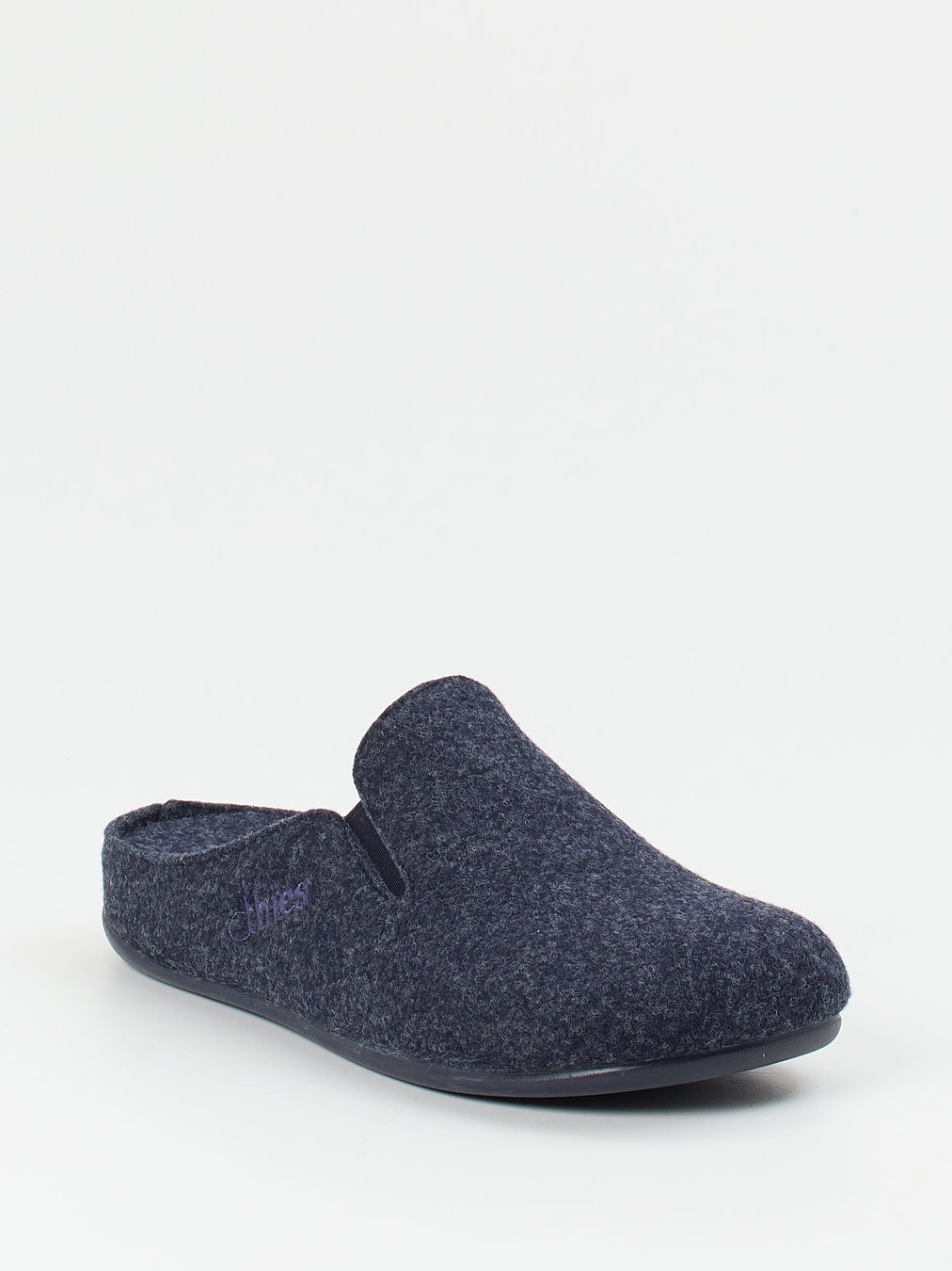 Thies – Filzpantoffeln aus weichem Filz dunkelblau