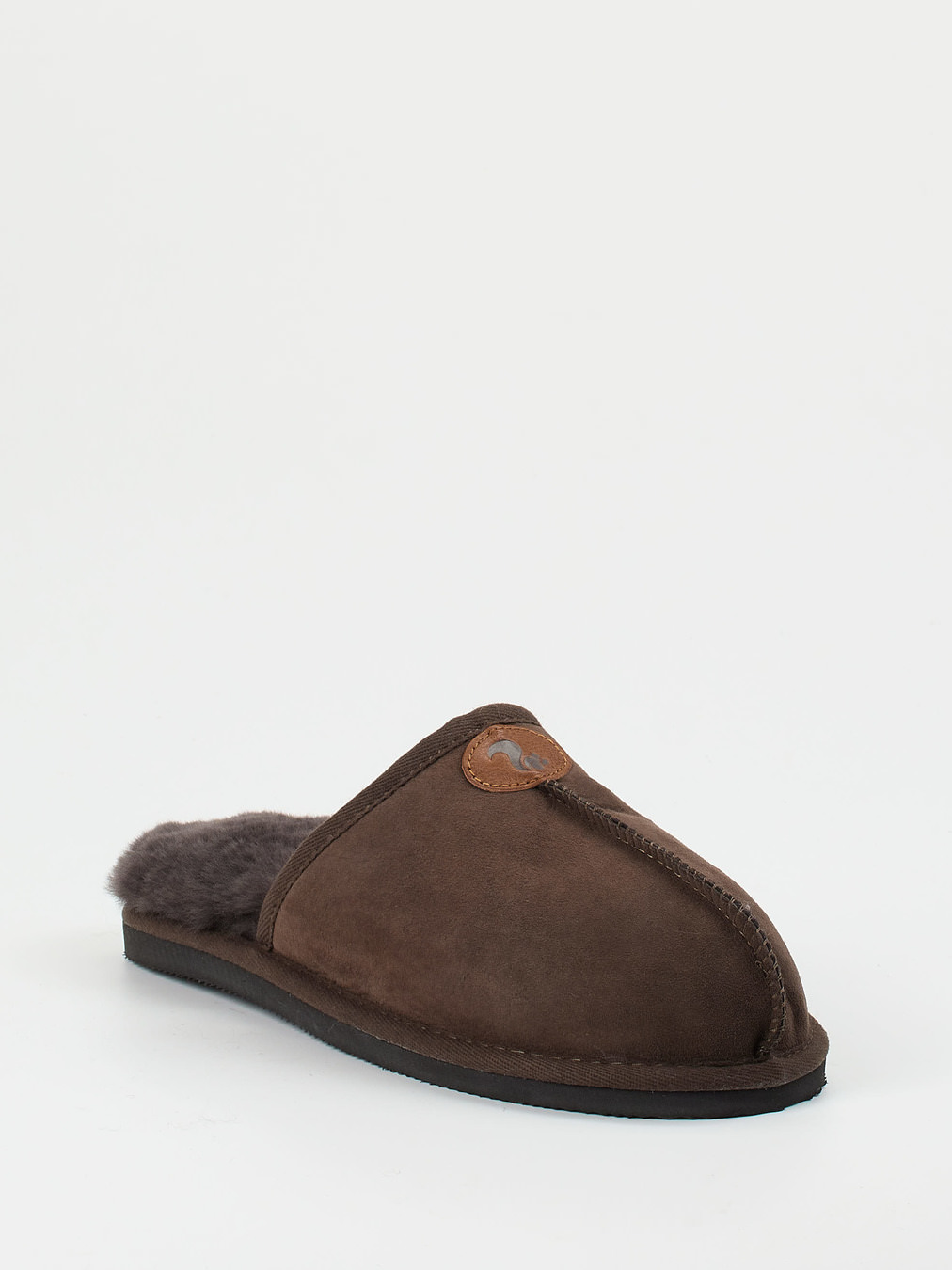 Thies – Pantoffeln aus Veloursleder dunkelbraun