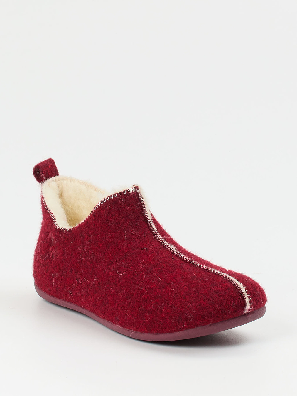 Thies – Hüttenschuhe aus Wollfilz Dunkelrot