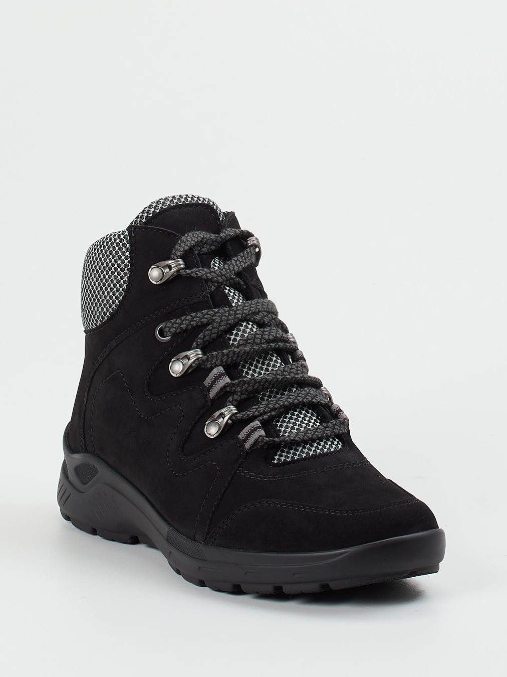 Semler – Schnürstiefelette aus Nubukleder schwarz