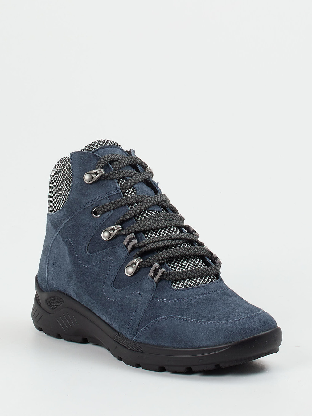 Semler – Stiefelette aus Veloursleder Dunkelblau