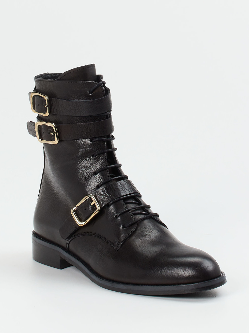 Konstantin Starke – Stiefelette aus Kalbleder Schwarz