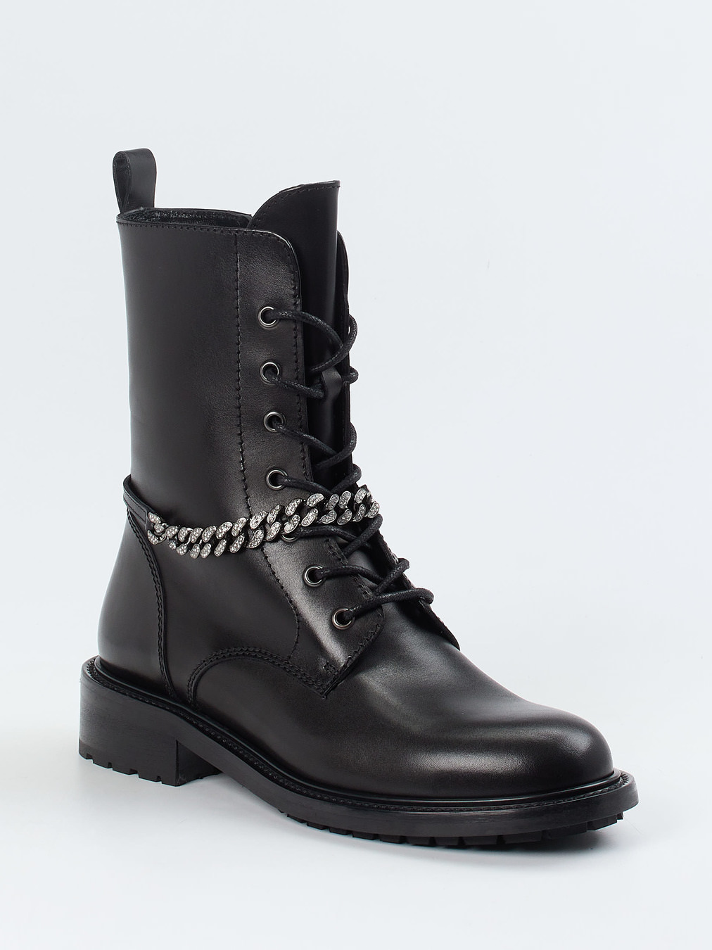 Konstantin Starke – Schnürboots aus Kalbleder Schwarz