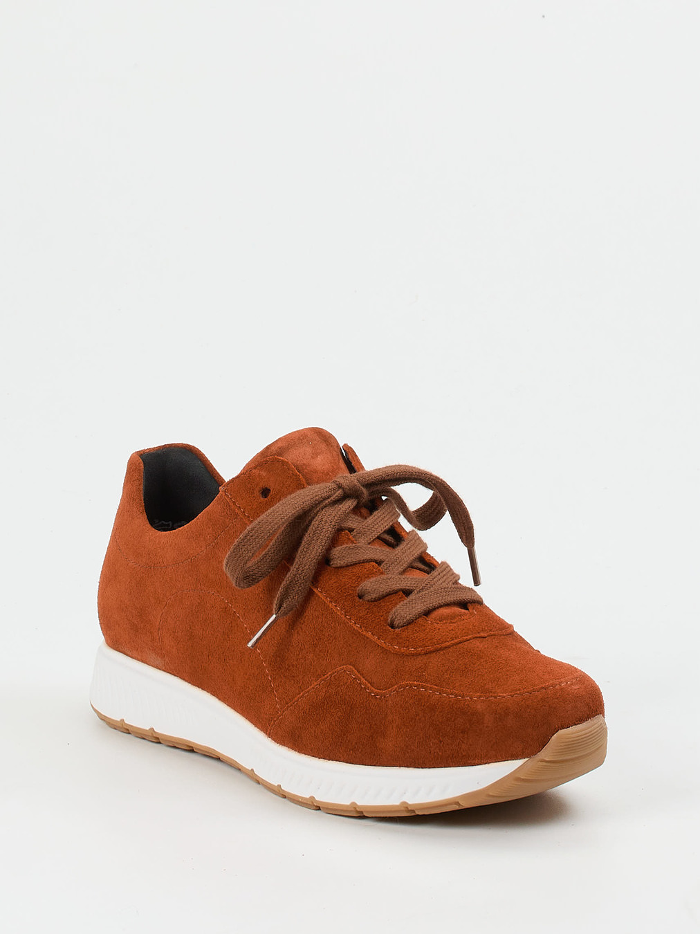 Semler – Komfort-Sneaker aus Veloursleder rostbraun