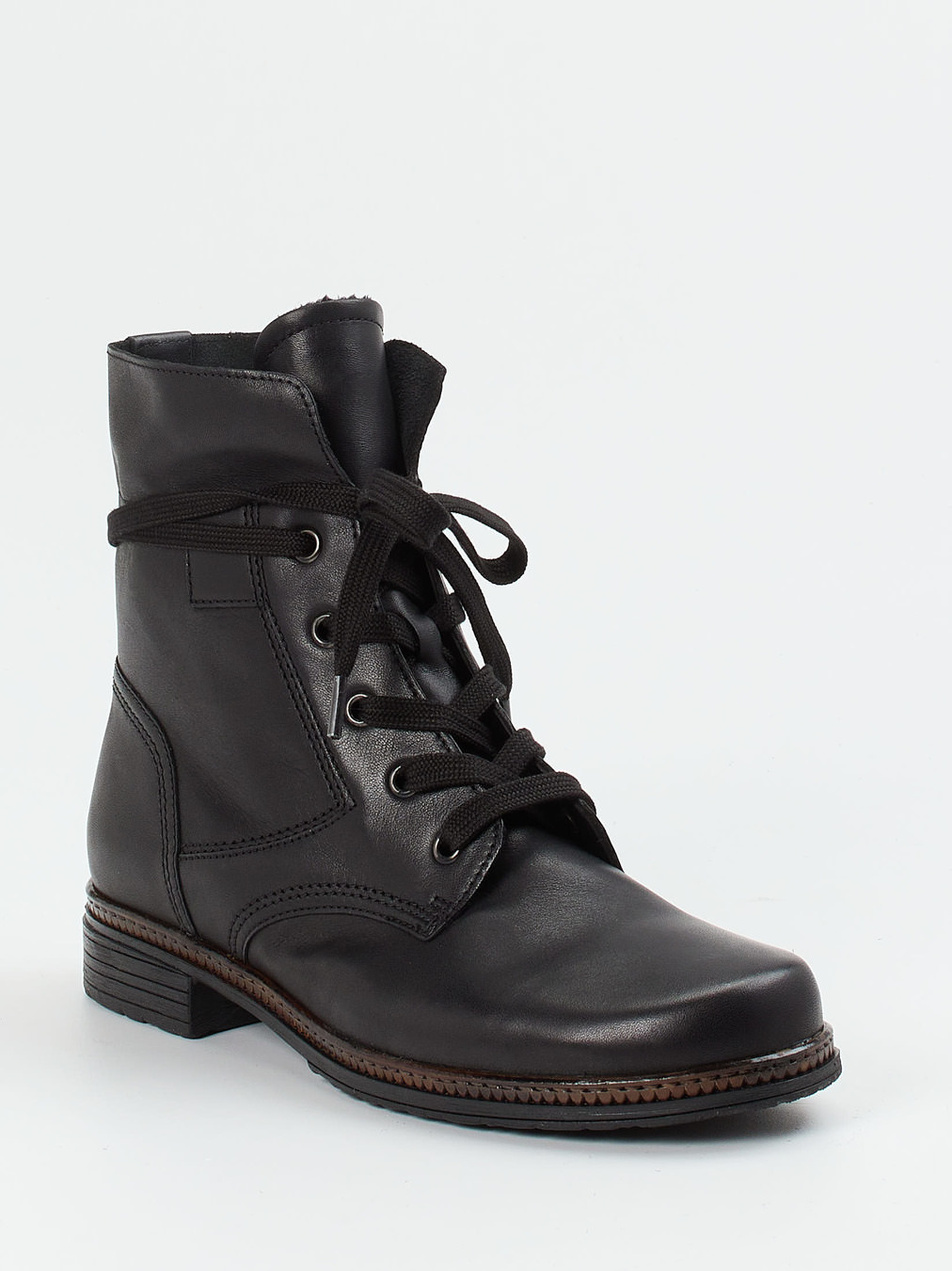 Gabor – Schnürboots aus Kalbleder schwarz