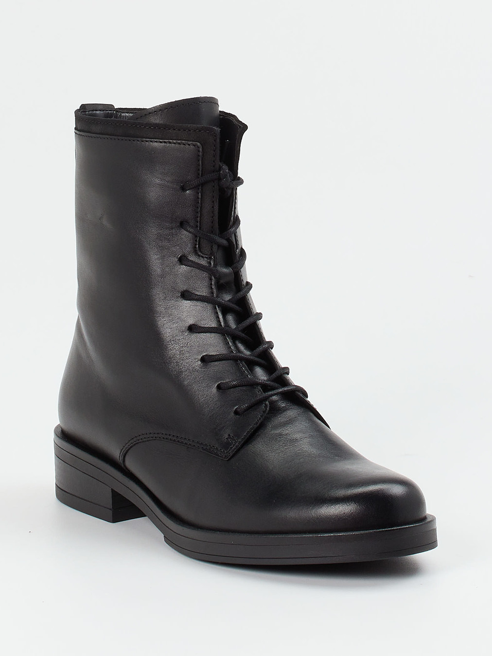 Gabor – Schnürstiefeletten aus Kalbleder Schwarz