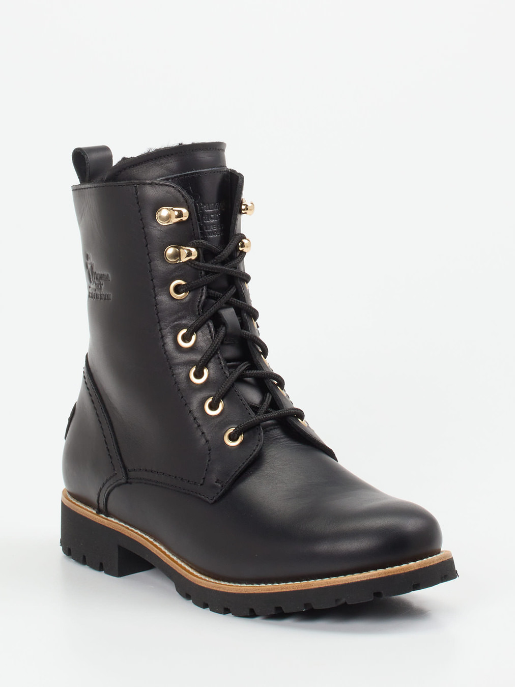 Panama Jack – Schnürboots aus Kalbleder schwarz