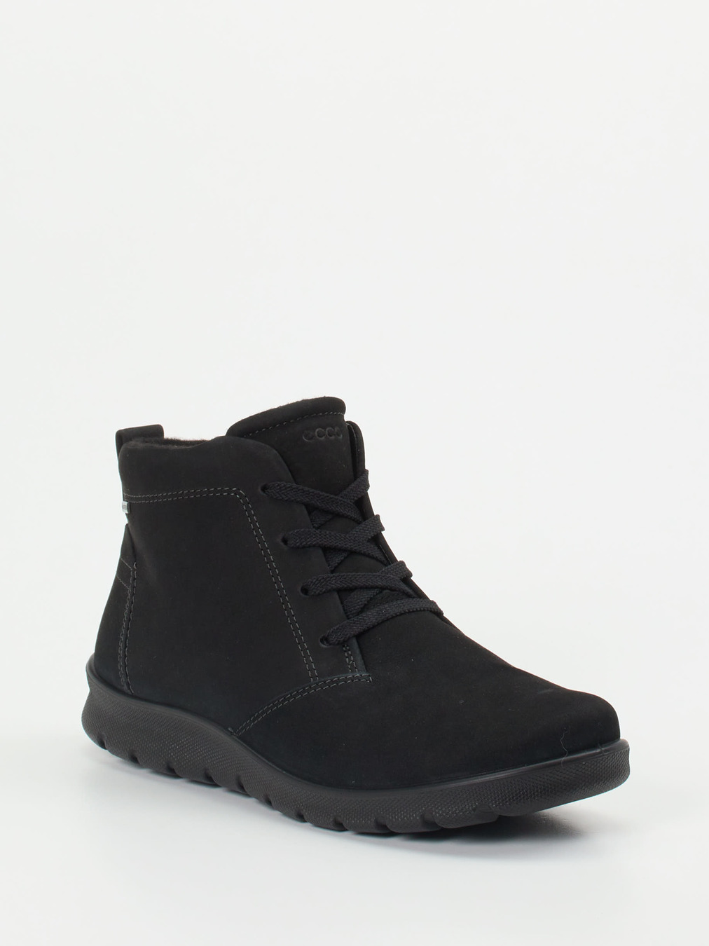 Ecco – Schnürboots aus Nubukleder Schwarz