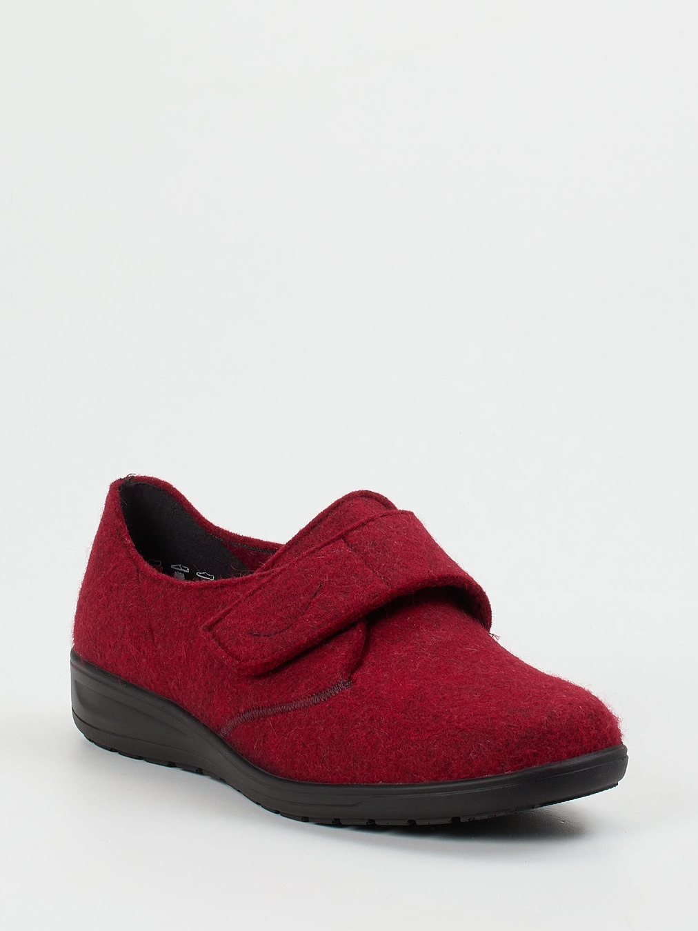 Solidus – Hausschuh aus Filz in Bordeauxrot