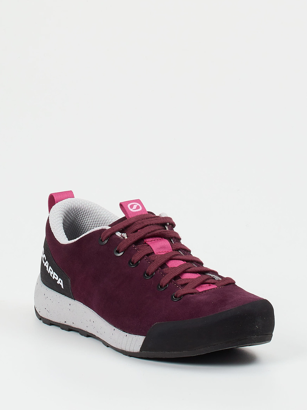 Scarpa – Approach-Schuhe aus Veloursleder brombeer