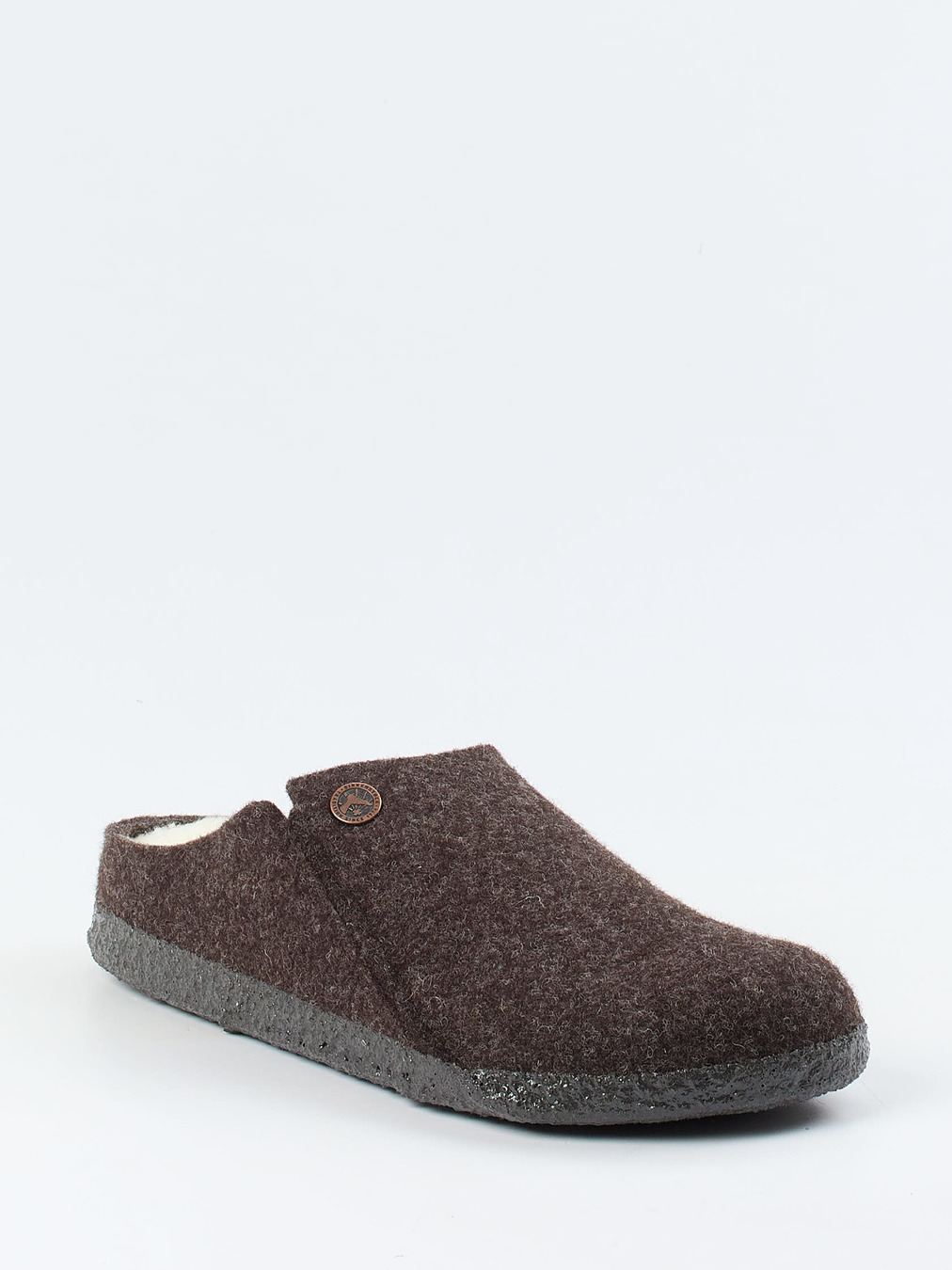 Birkenstock – Pantoffeln aus Wollfilz in Braun