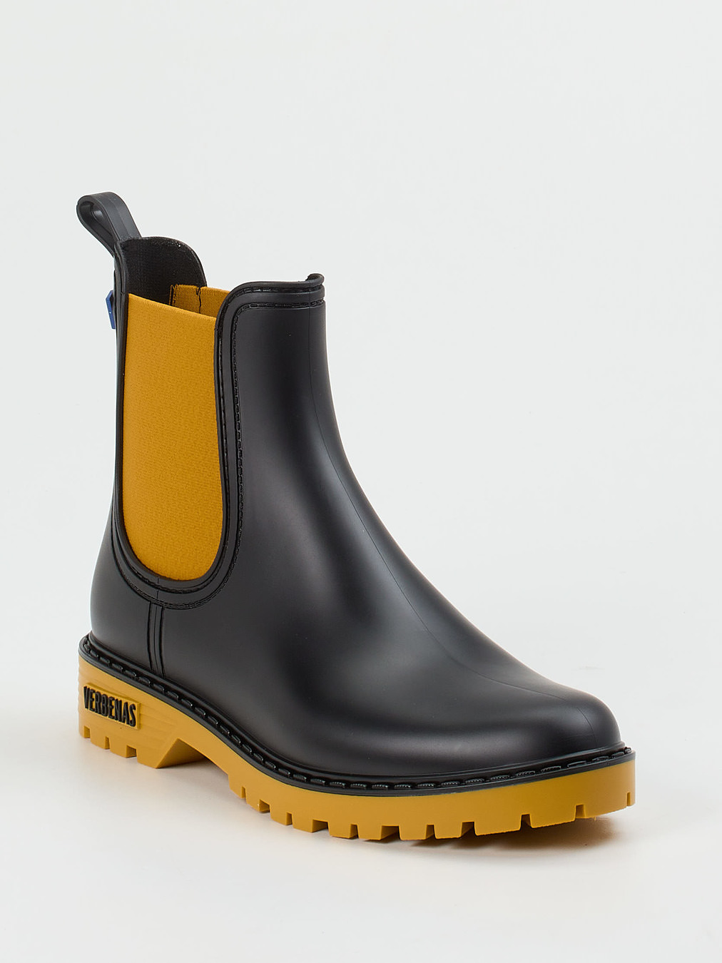 Verbenas – Chelsea Boots aus Synthetik Schwarz-Senfgelb