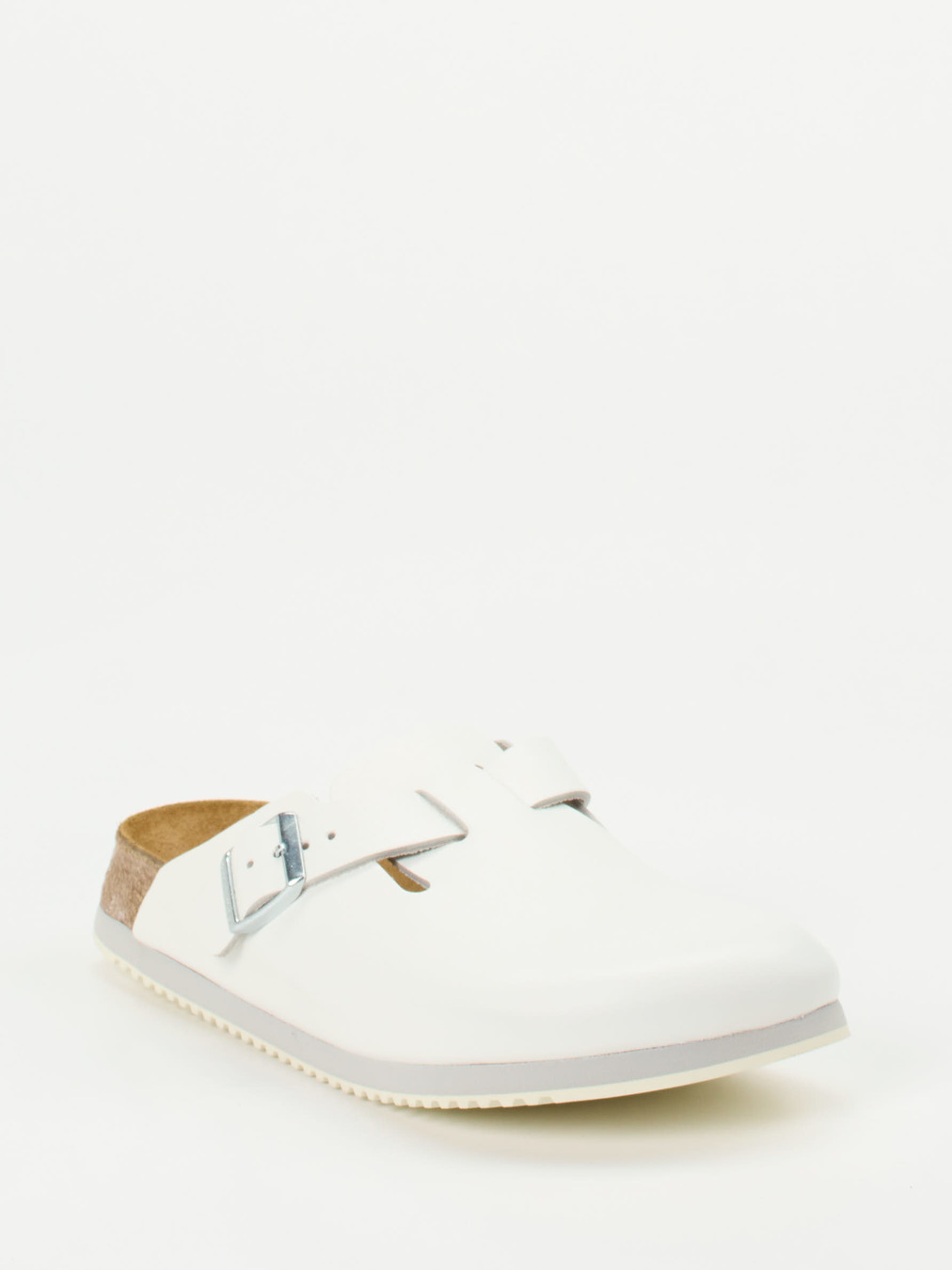 Birkenstock – Clog aus Kalbleder mit Korkfußbett