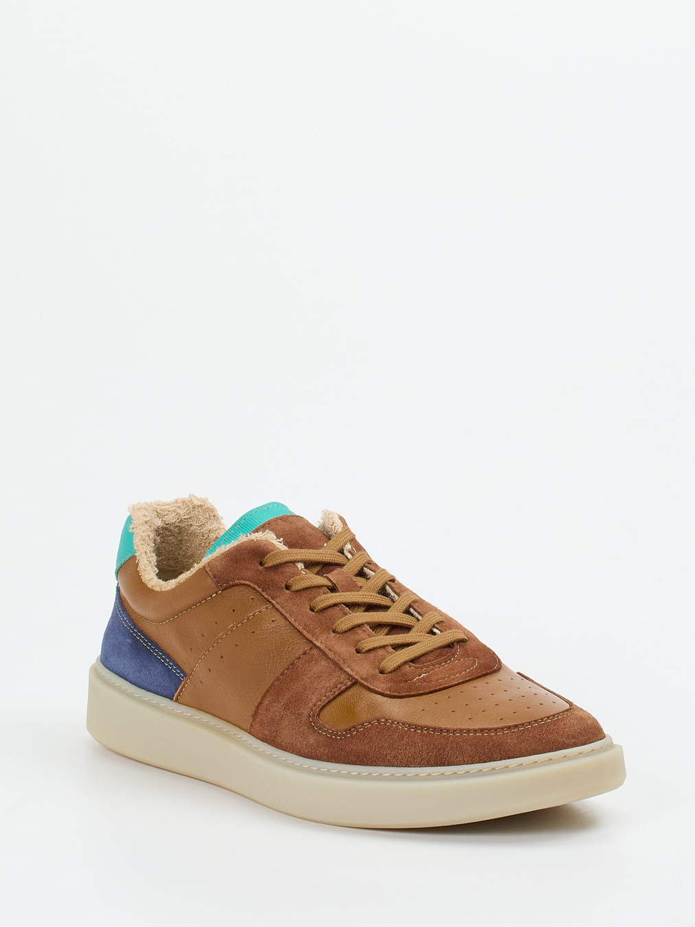 Ralph Harrison – Sneaker aus Kalbleder im Materialmix