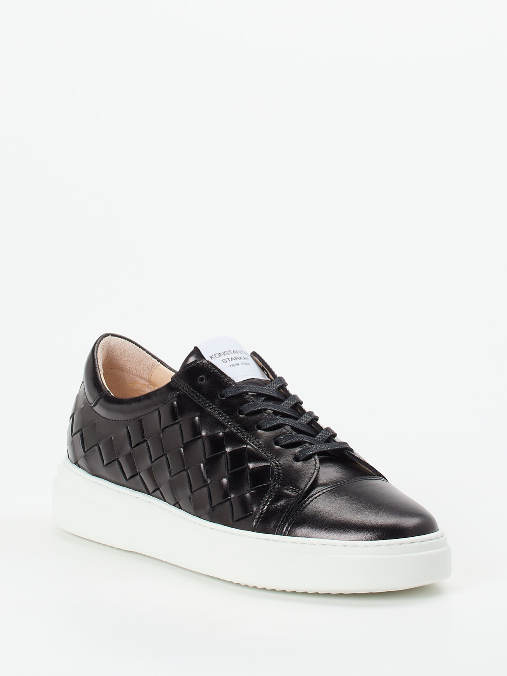 Konstantin Starke – Sneaker aus Flechtleder schwarz