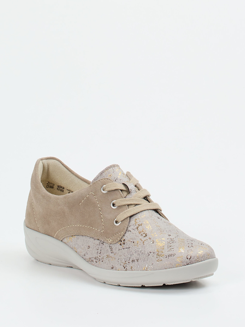 Semler – Komfort-Sneaker aus Veloursleder taupe