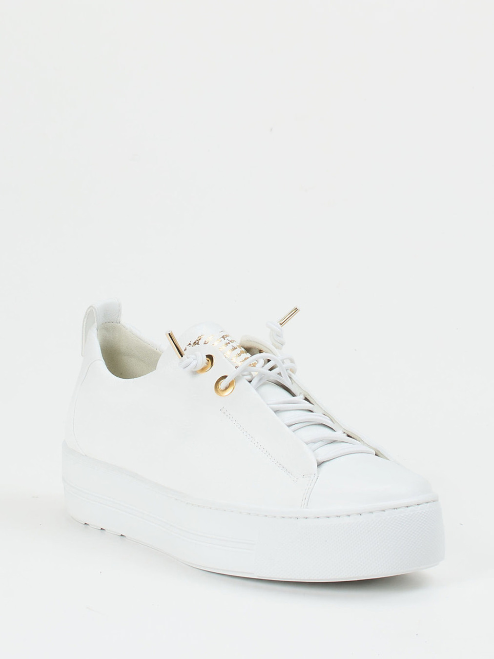 Paul Green – Plateau-Sneaker aus Kalbleder Weiß