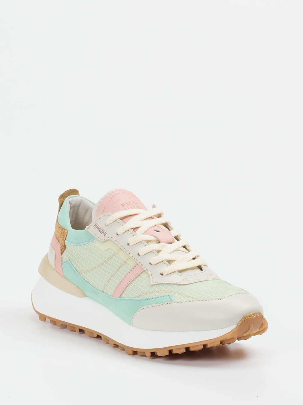 Piedi Nudi – Sneaker aus Veloursleder in Pastellfarben