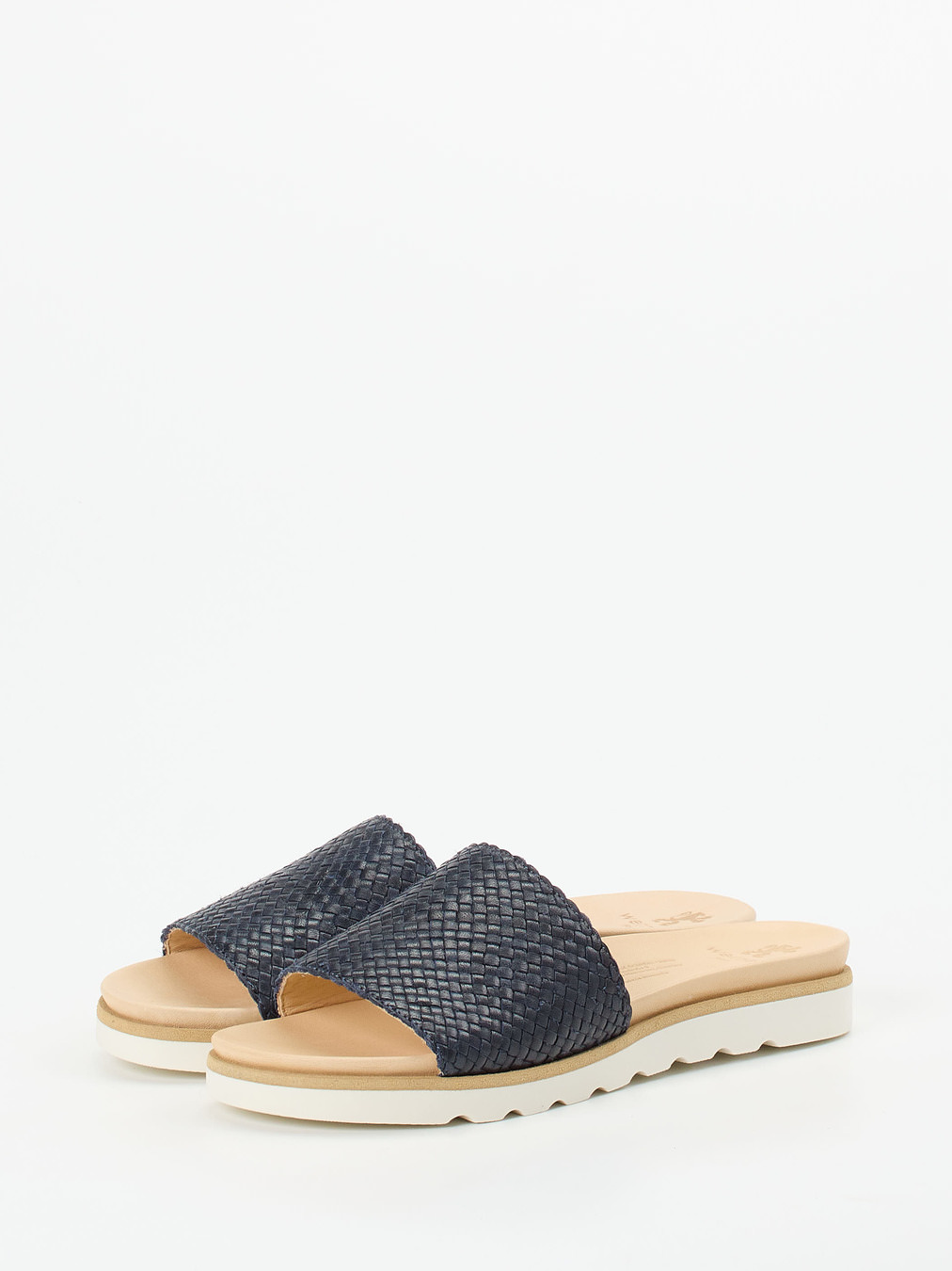 Werner – Pantolette aus Flechtleder Dunkelblau