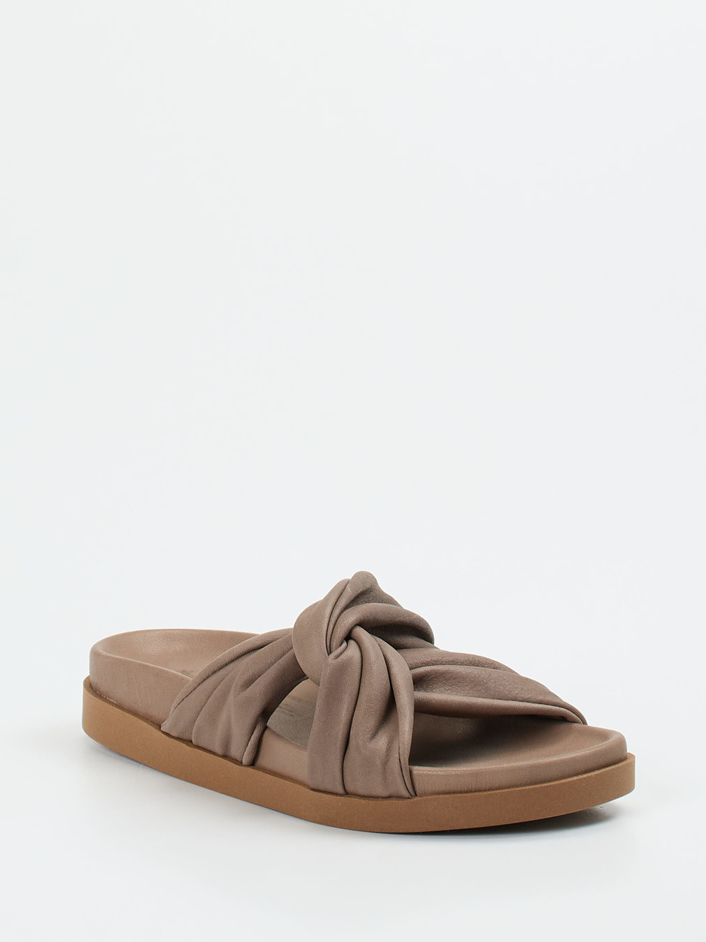 Werner – Slides aus Kalbleder in Taupe