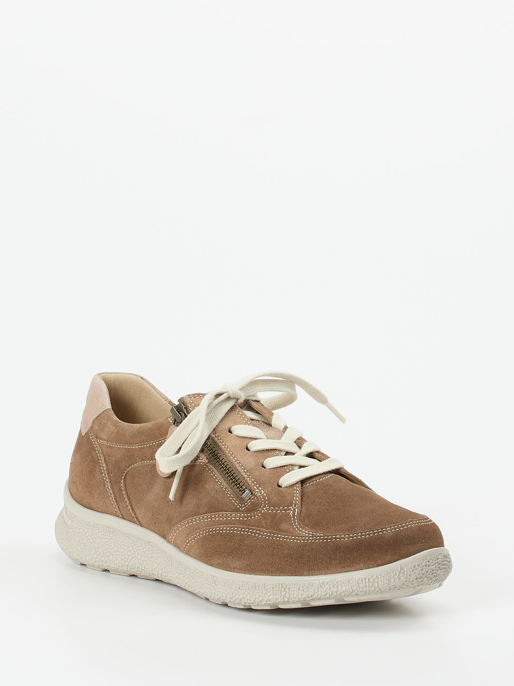 Hartjes – Komfort-Sneaker aus Veloursleder mittelbraun